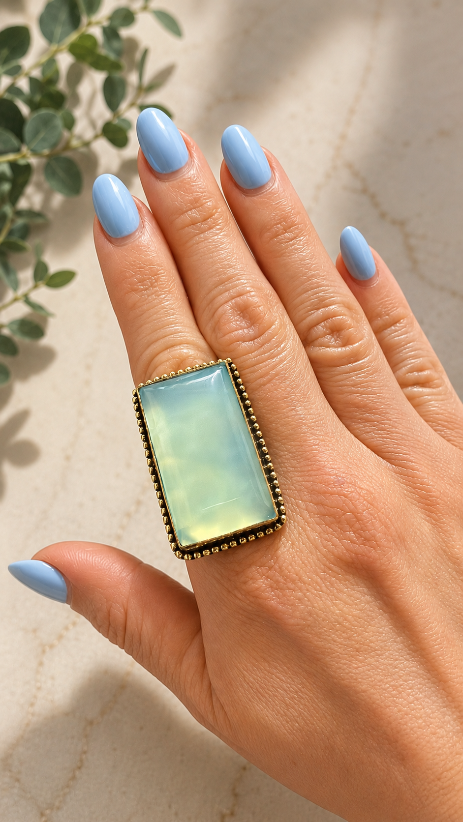 Espuma de Mar — Aqua Rectangle Ring