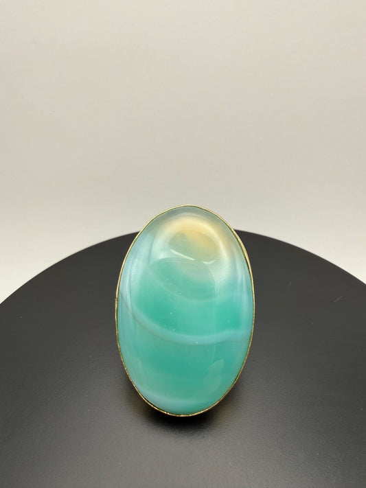 Aguas de Tayrona — Aqua Banded Agate Ring