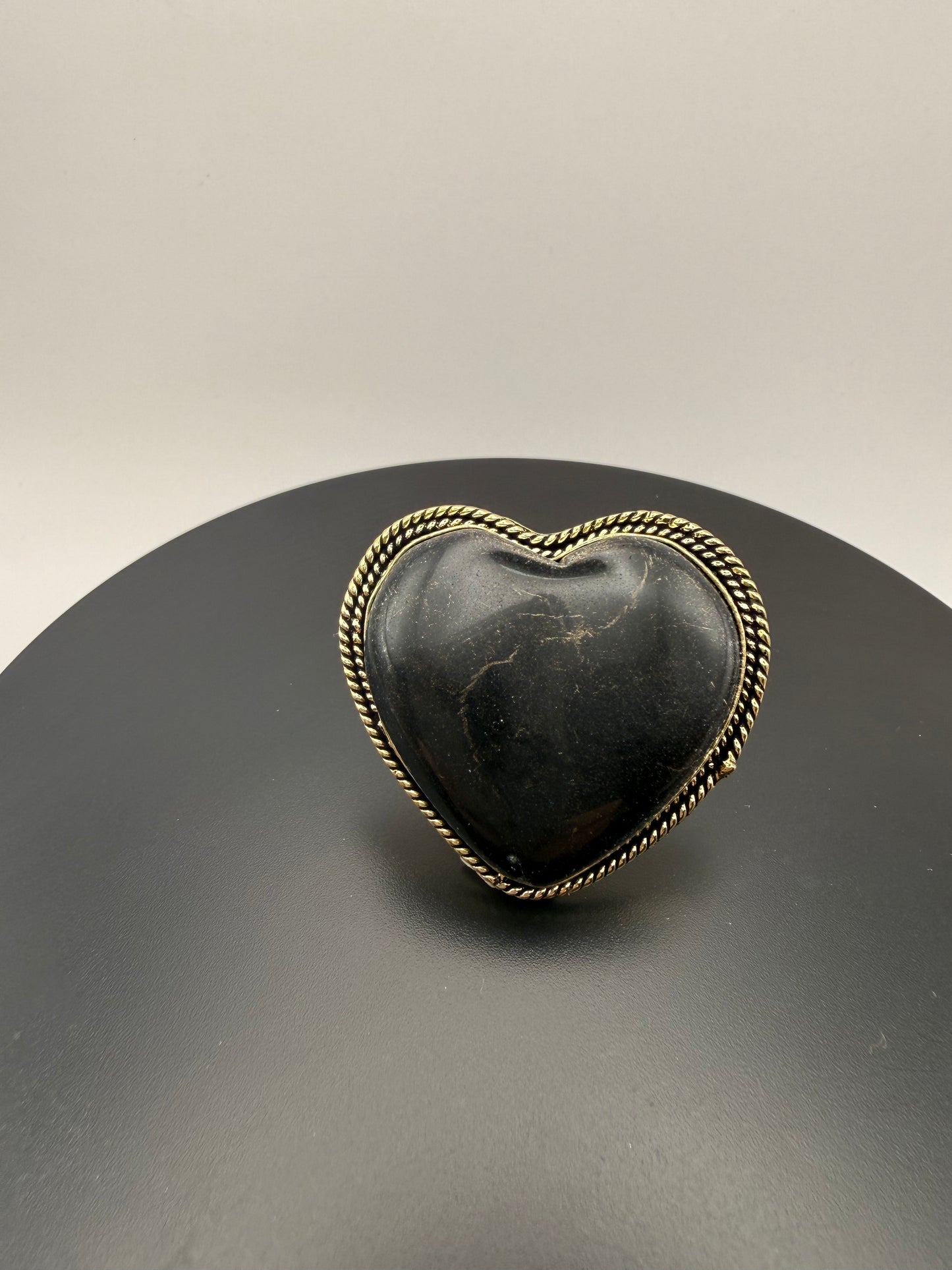 Diosa Negra — Black Onyx Heart Ring