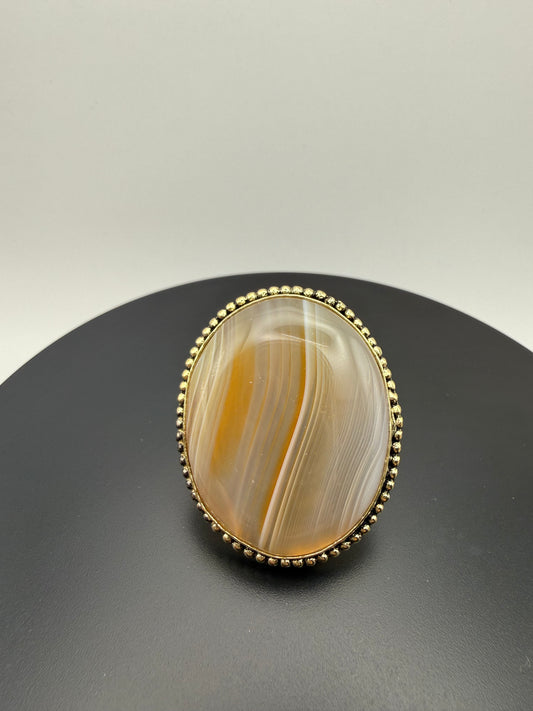 Piedra de Río — Natural Grey Agate Ring