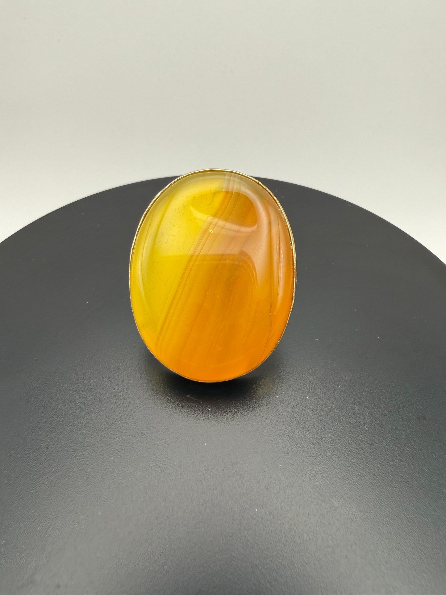 Ámbar — Golden Honey Agate Ring